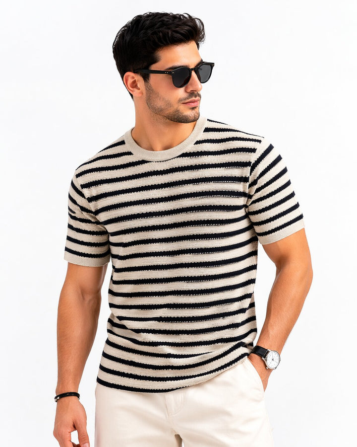 Striper T-shirt - Beige