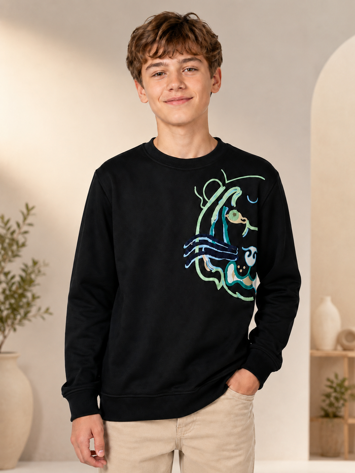 Sportking Graphic Sweatshirt – Black