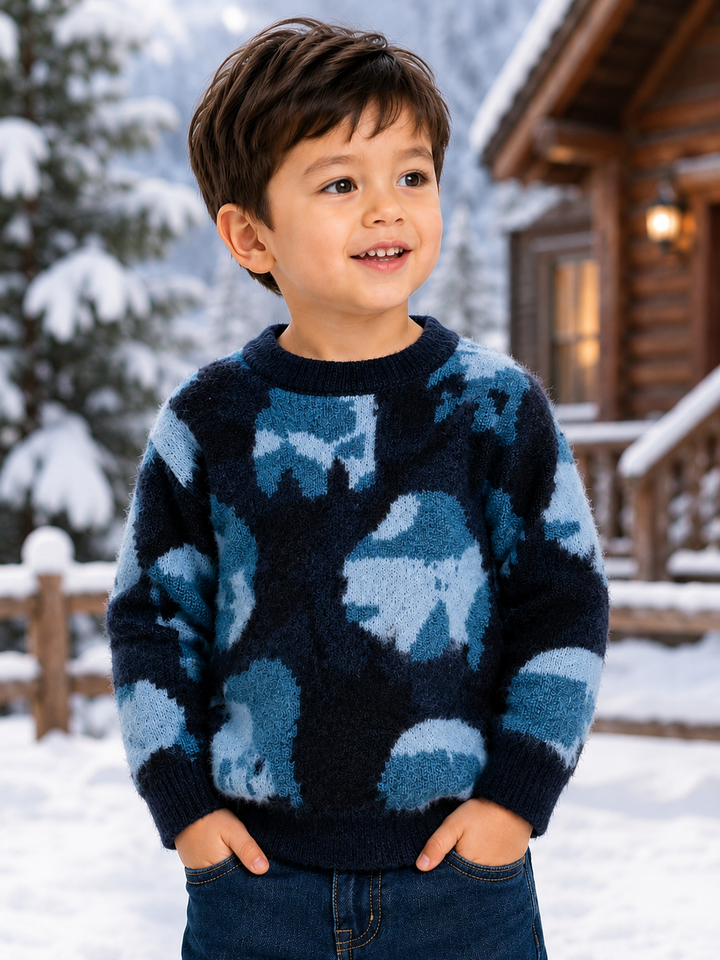 Sportking Polar Bear Jacquard Sweater – Blue
