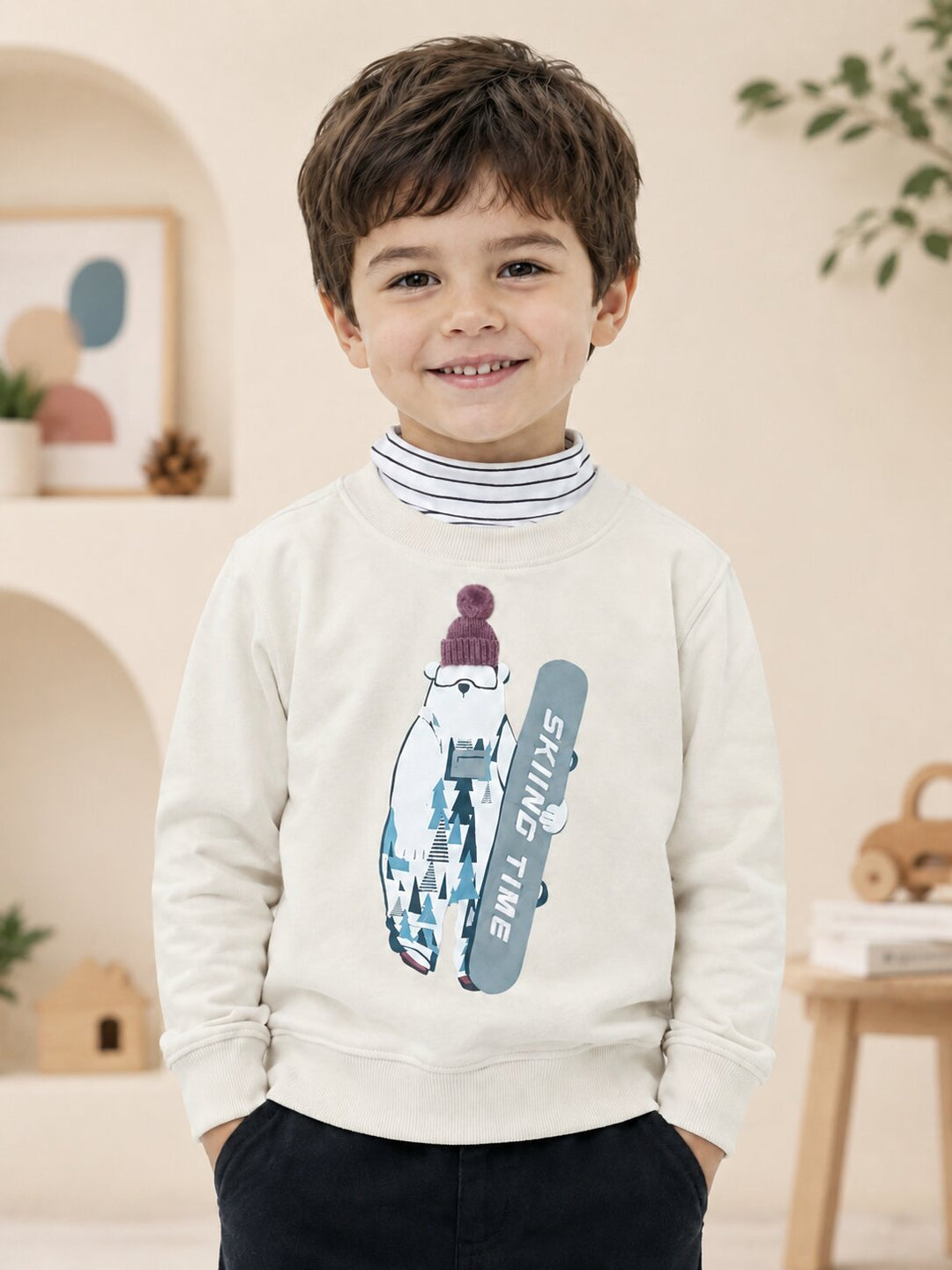 Sportking Sking Graphic Sweatshirt – L.Beige
