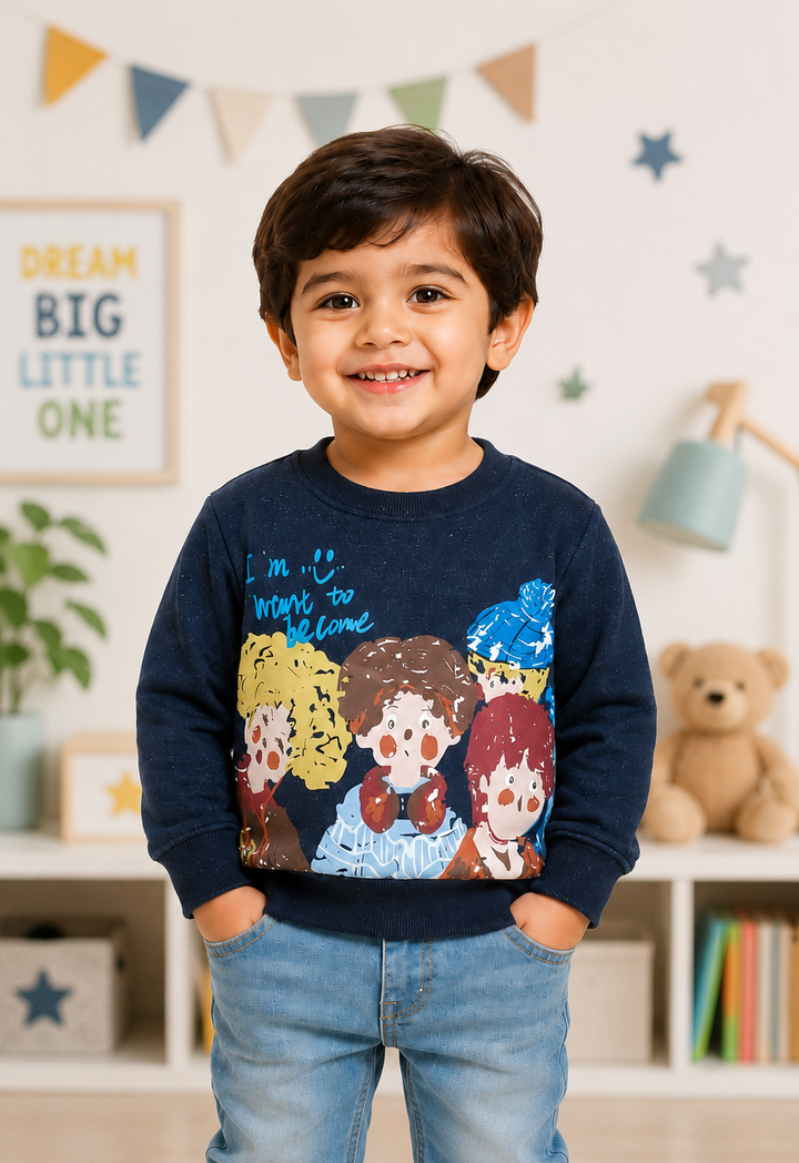 Sportking Graphic Sweatshirt – Navy Melange