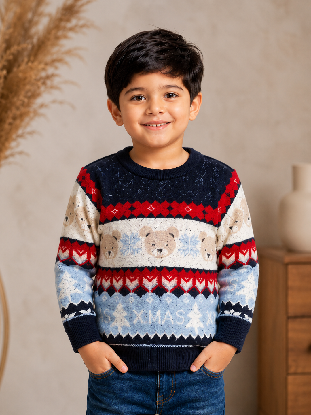Sportking Christmas Jacquard Sweater – Navy