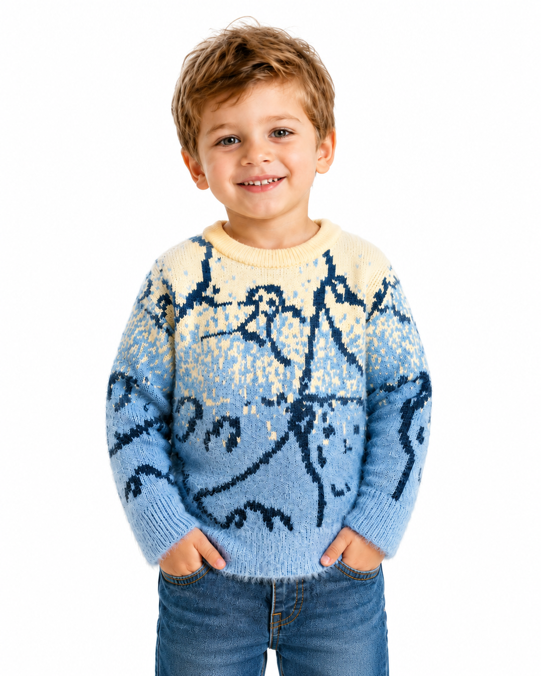 Sportking Mountain Jacquard Sweater – Sky