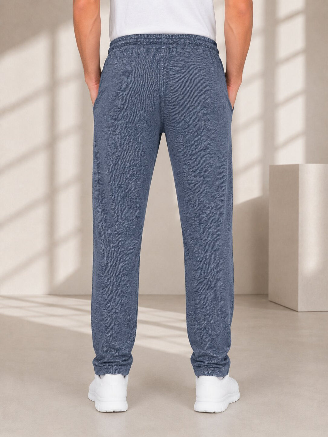 Regular Fit Solid Track Pant – Navy