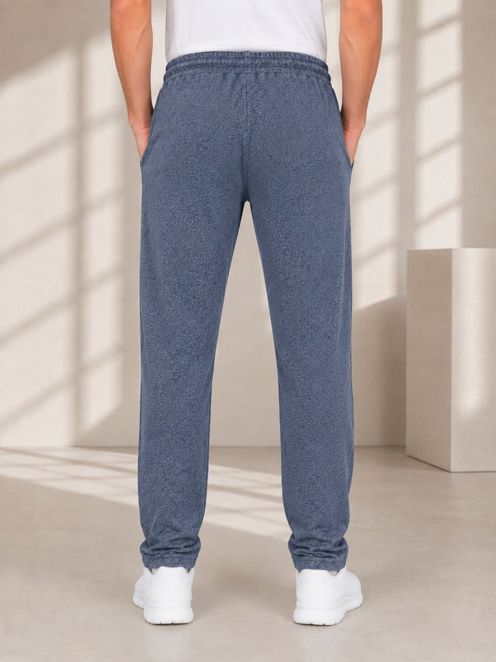 Regular Fit Solid Track Pant – Navy