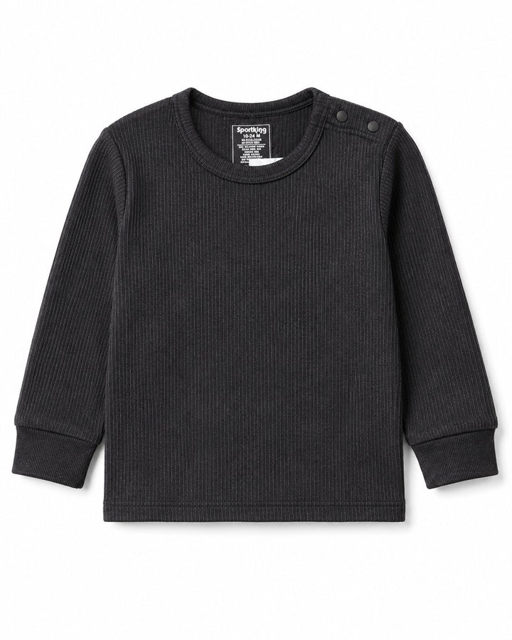 Sportking Kids Full Sleeve Thermal Top – D.Grey