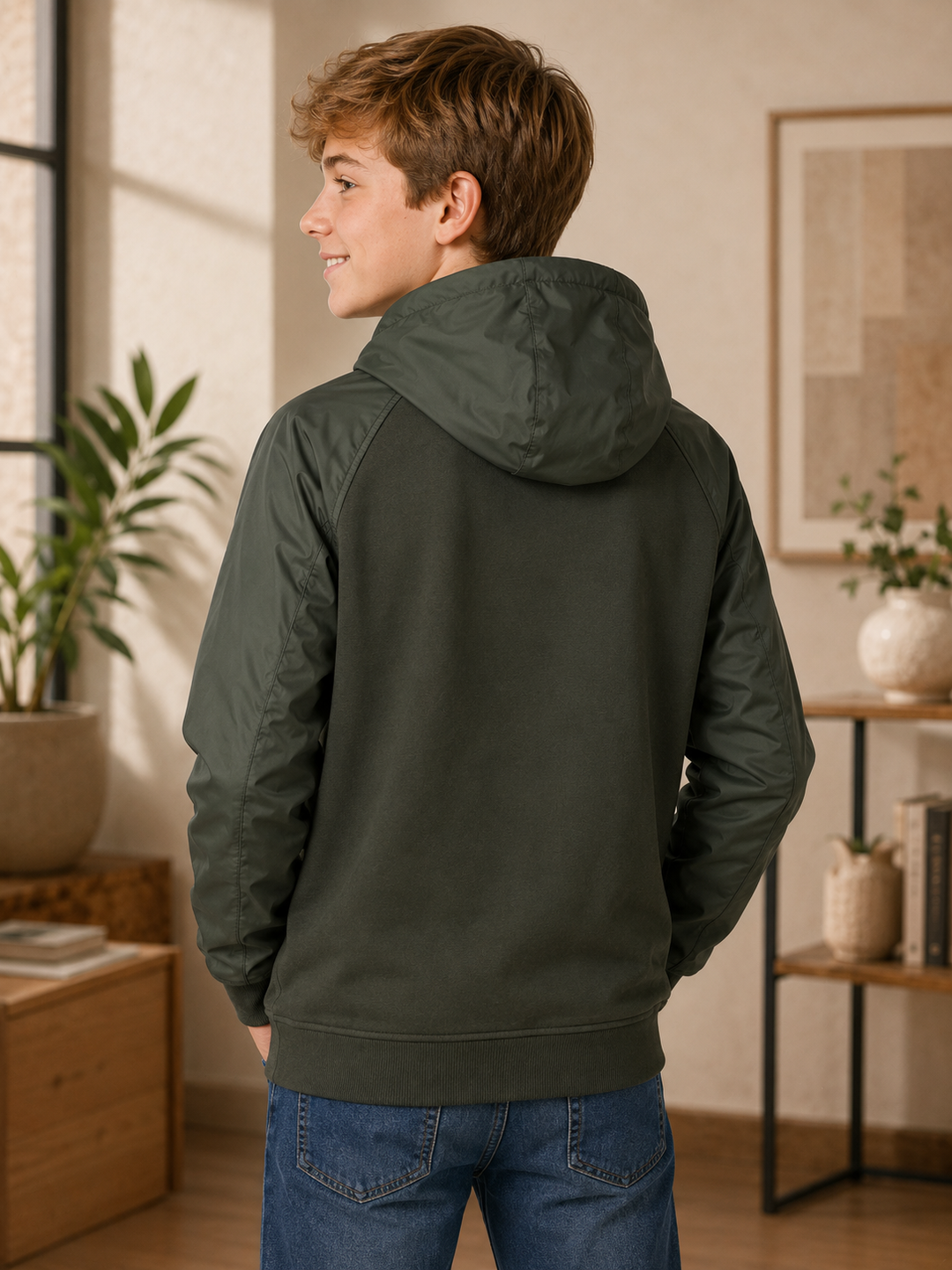 Sportking Hooded Zip Sweatshirt – Olive