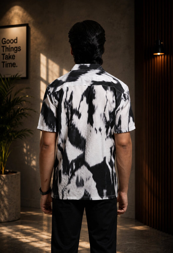 Self-Textured Shirt - Black