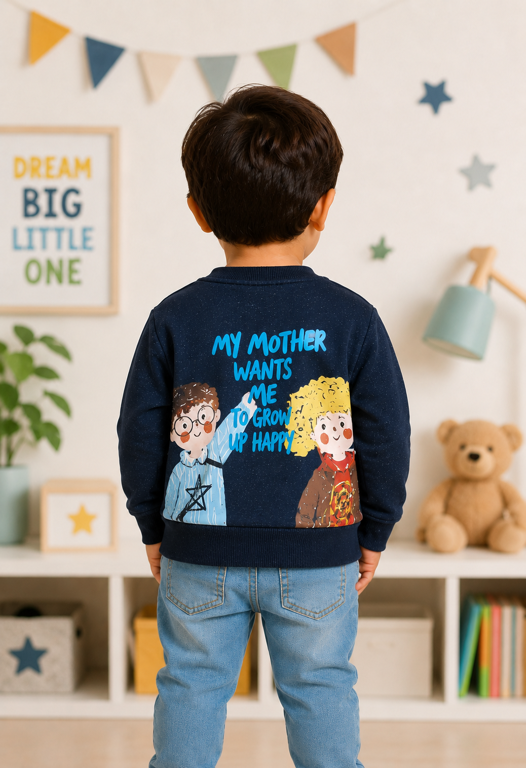 Sportking Graphic Sweatshirt – Navy Melange