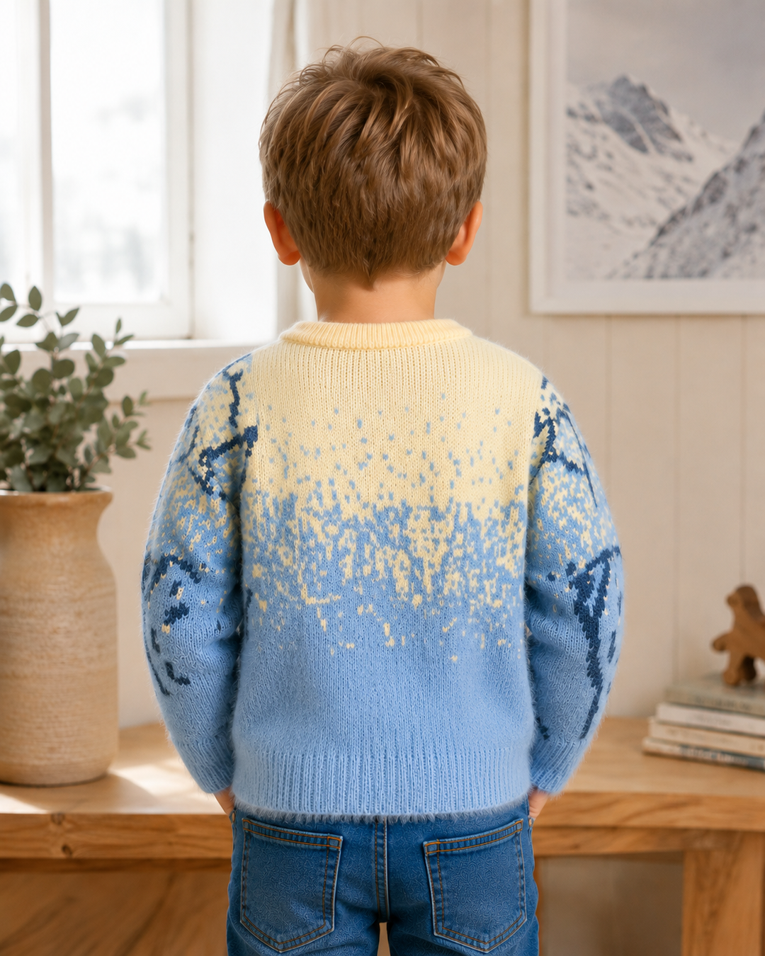 Sportking Mountain Jacquard Sweater – Sky
