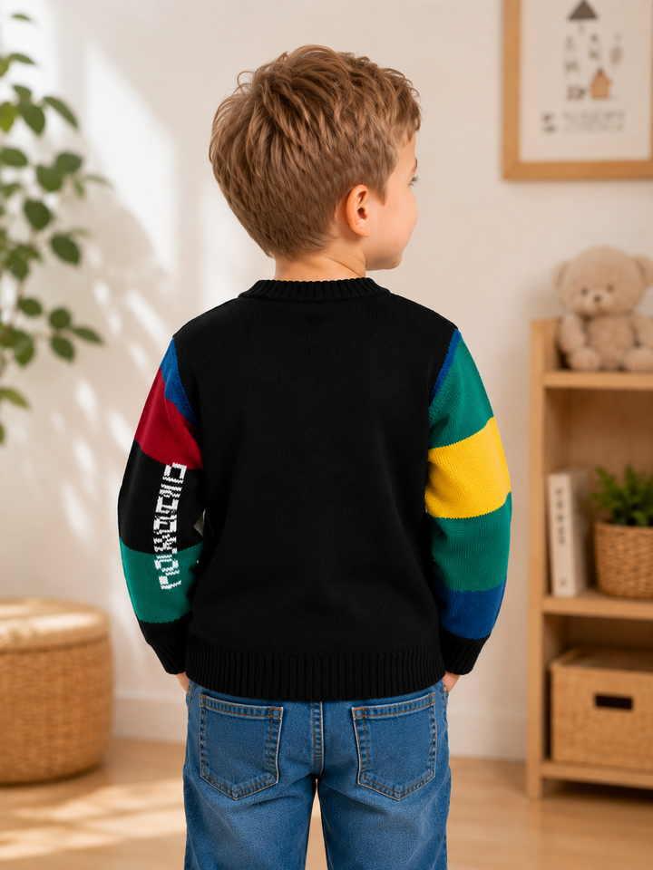 Sportking Multicolor Jacquard Sweater – Black
