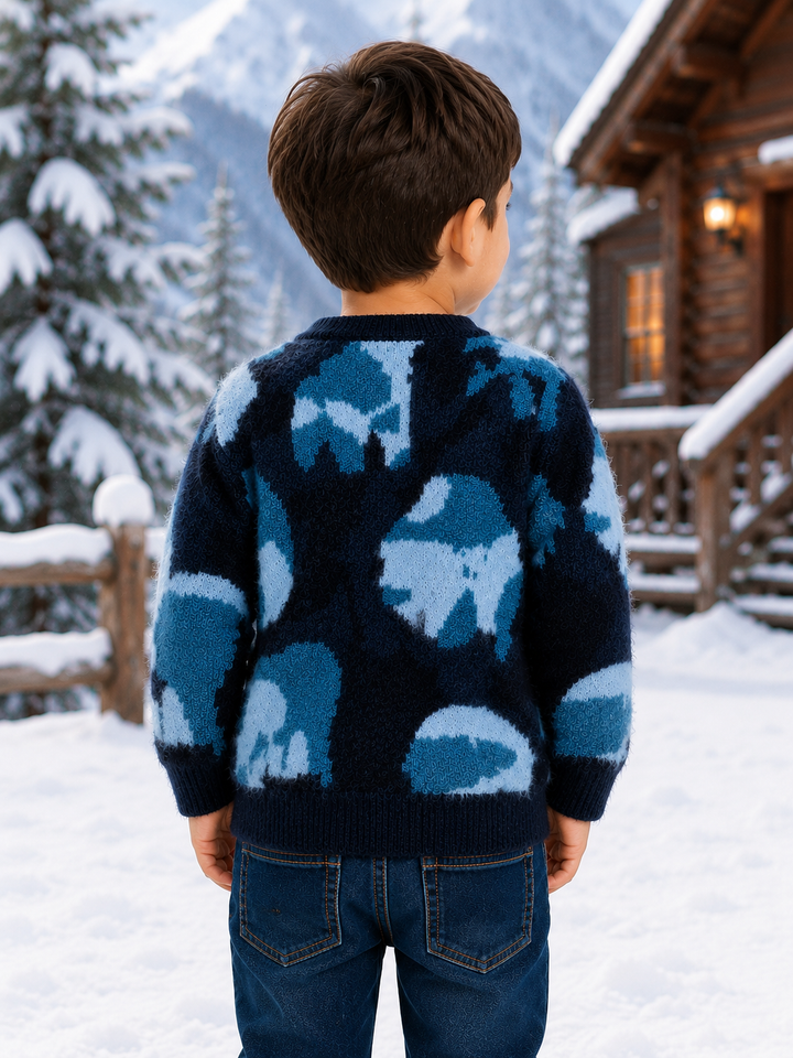 Sportking Polar Bear Jacquard Sweater – Blue