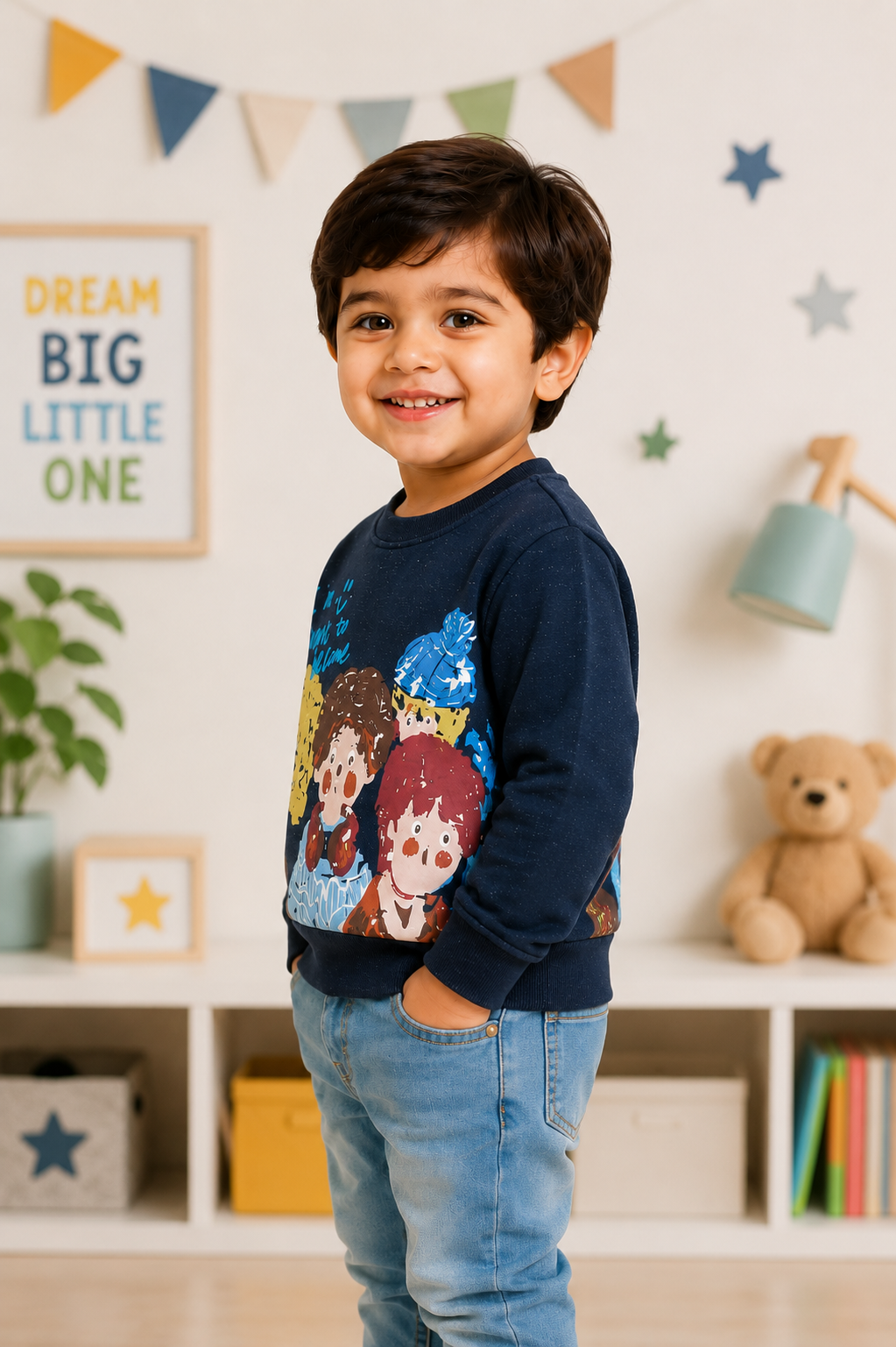 Sportking Graphic Sweatshirt – Navy Melange