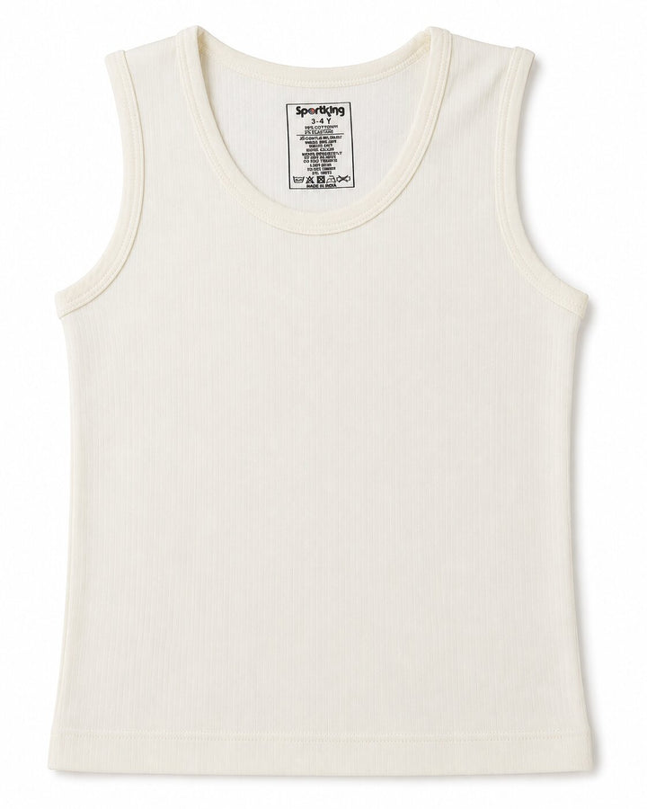 Sportking Kids Sleeveless Thermal Top Pack of 3 – Off White/Grey/D.Grey