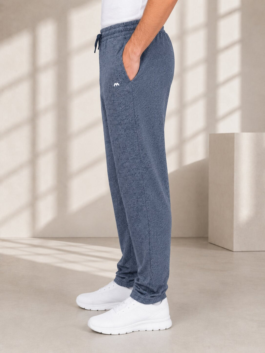 Regular Fit Solid Track Pant – Navy