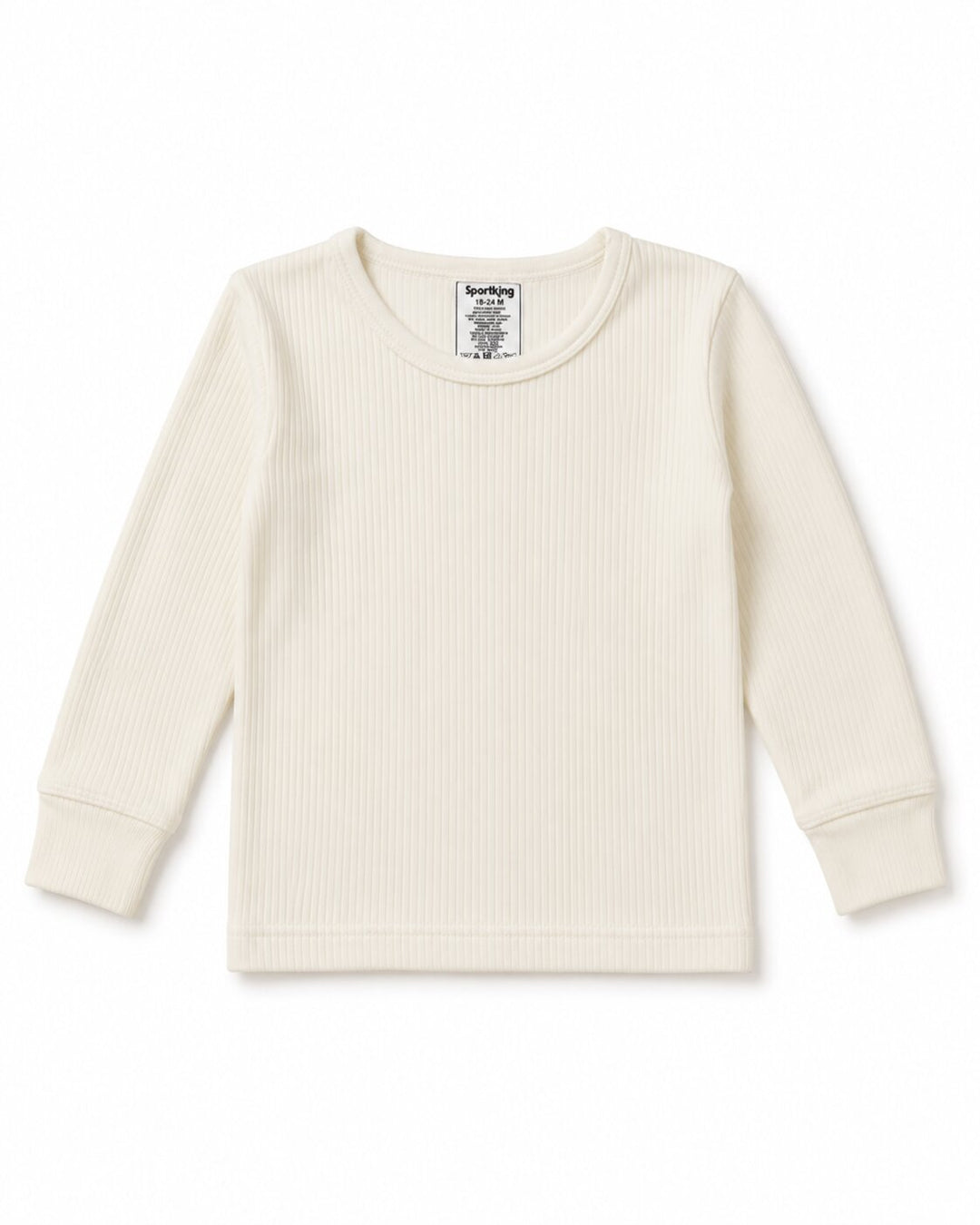 Sportking Kids Full Sleeve Thermal Suit – Off White