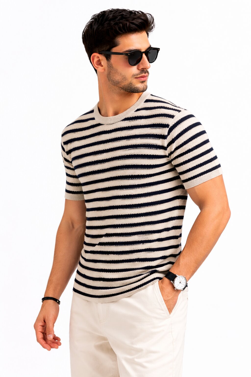 Striper T-shirt - Beige