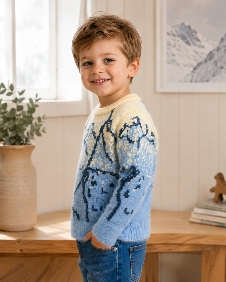 Sportking Mountain Jacquard Sweater – Sky