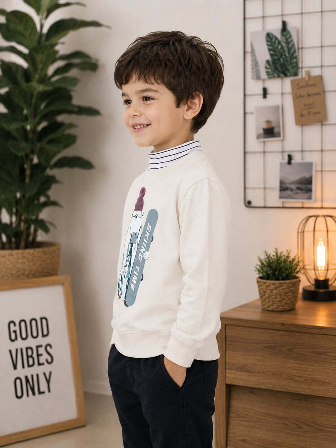 Sportking Sking Graphic Sweatshirt – L.Beige