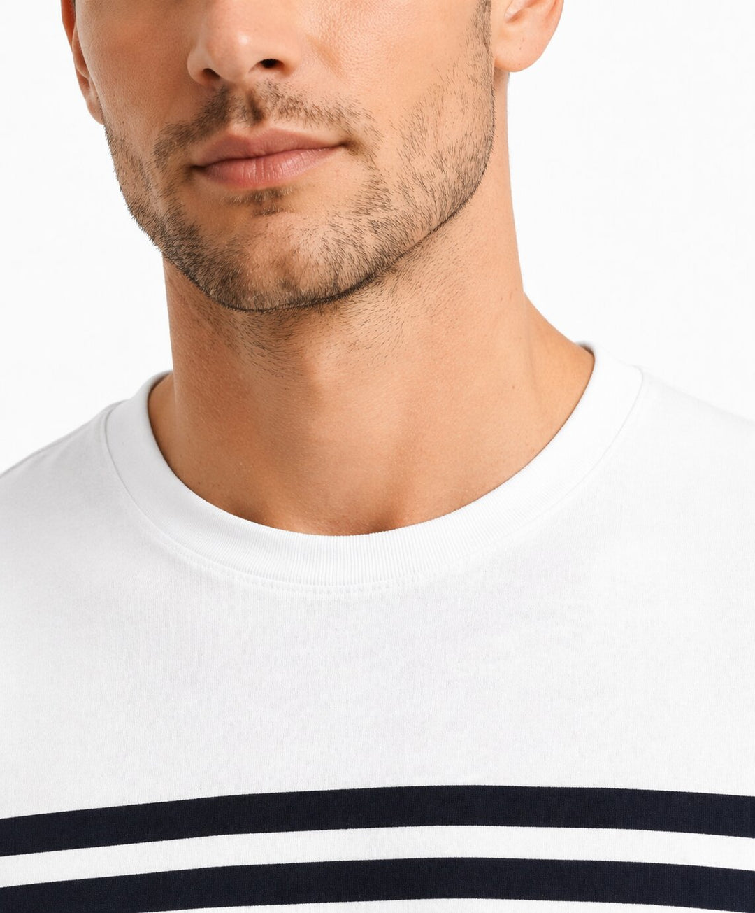 Colorblock Knitted T-shirt - Navy