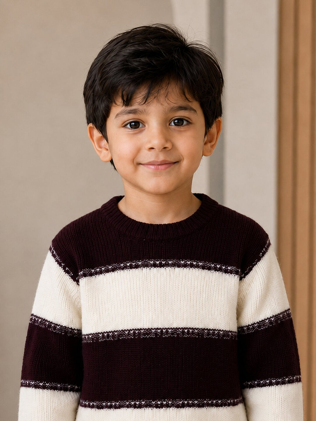 Sportking Striped Sweater – Maroon