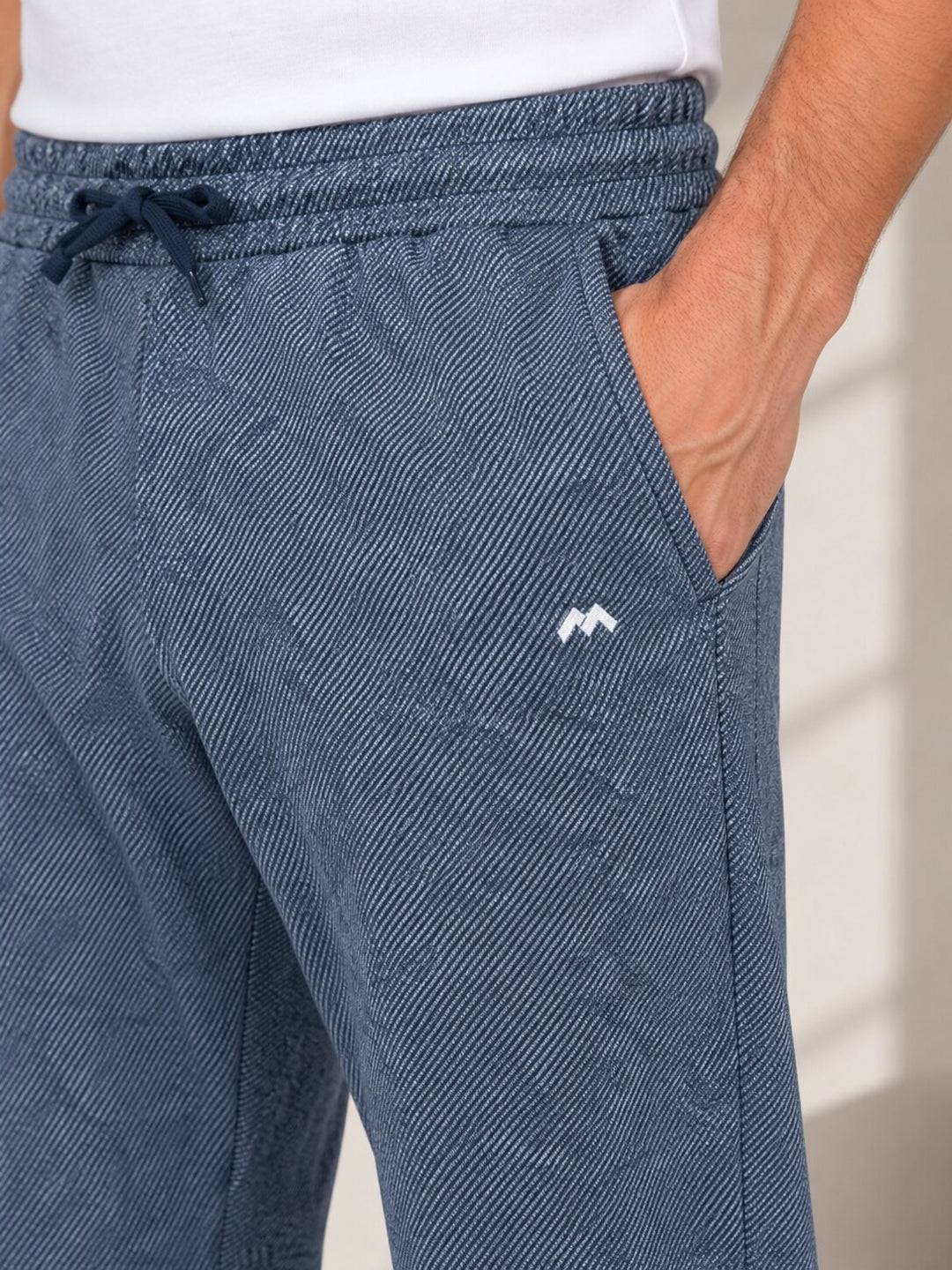 Regular Fit Solid Track Pant – Navy