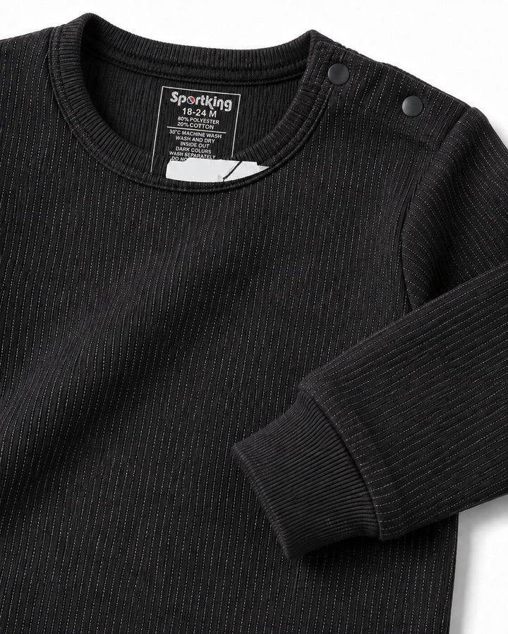Sportking Kids Full Sleeve Thermal Top – D.Grey