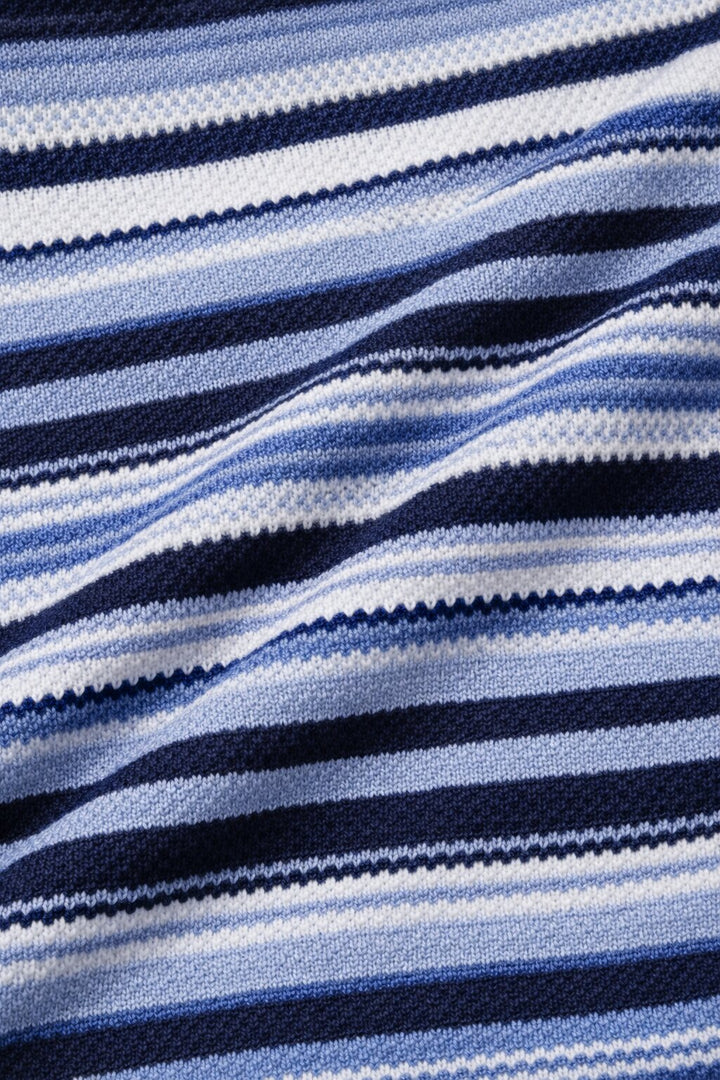Classic Navy Knitted Polo T-Shirt