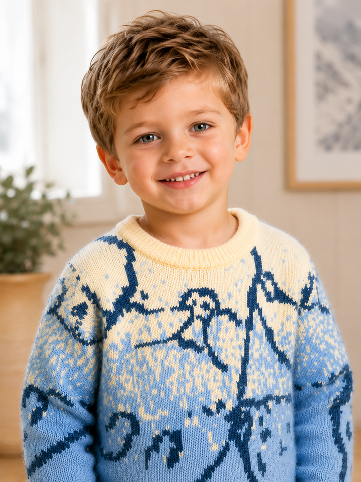 Sportking Mountain Jacquard Sweater – Sky