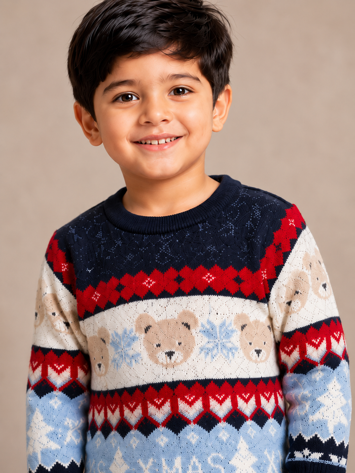 Sportking Christmas Jacquard Sweater – Navy