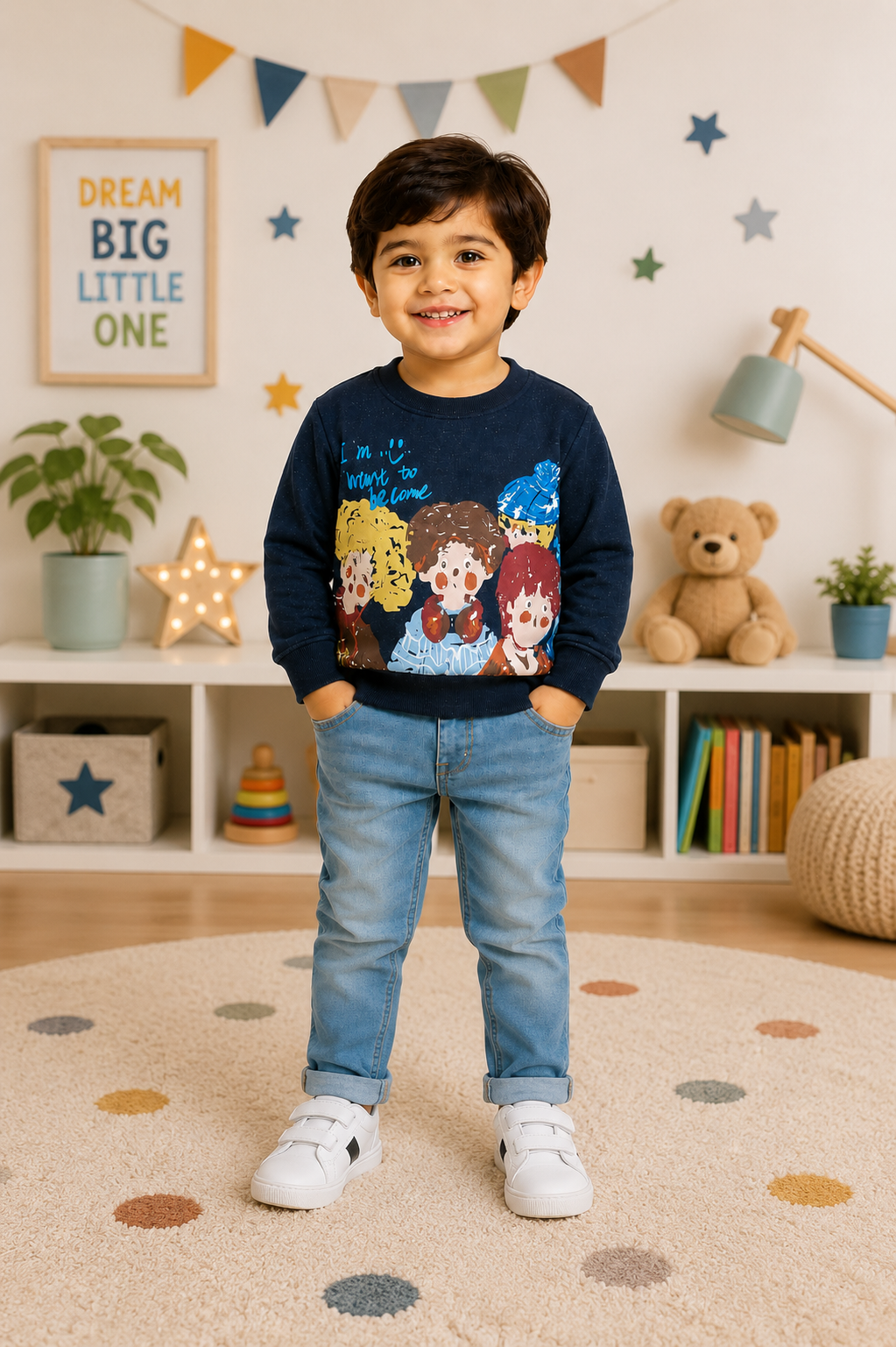 Sportking Graphic Sweatshirt – Navy Melange