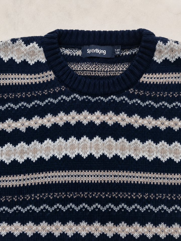 Sportking Nordic Jacquard Sweater – Navy