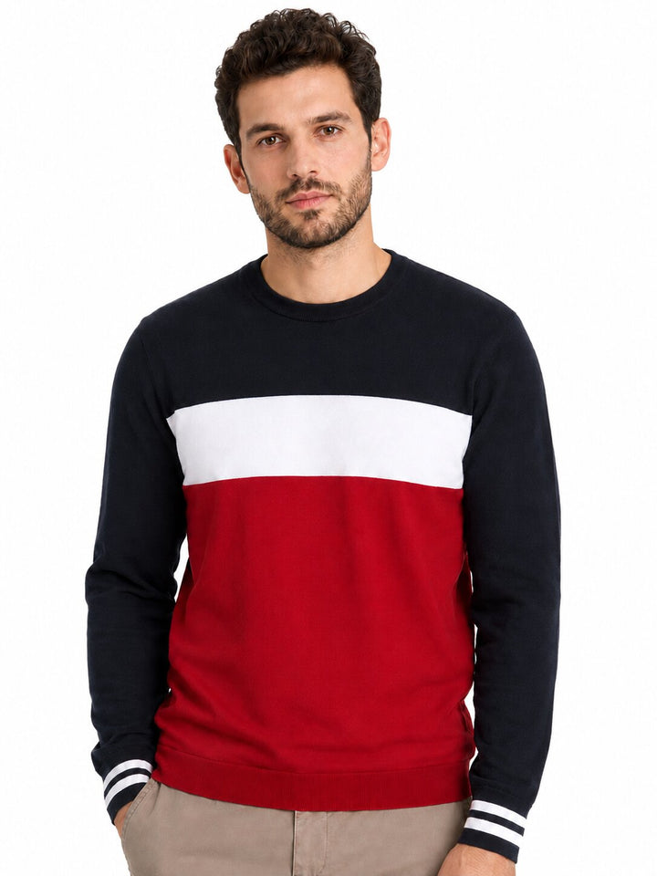 Men's Regular Fit Color Block T-Shirt – Black