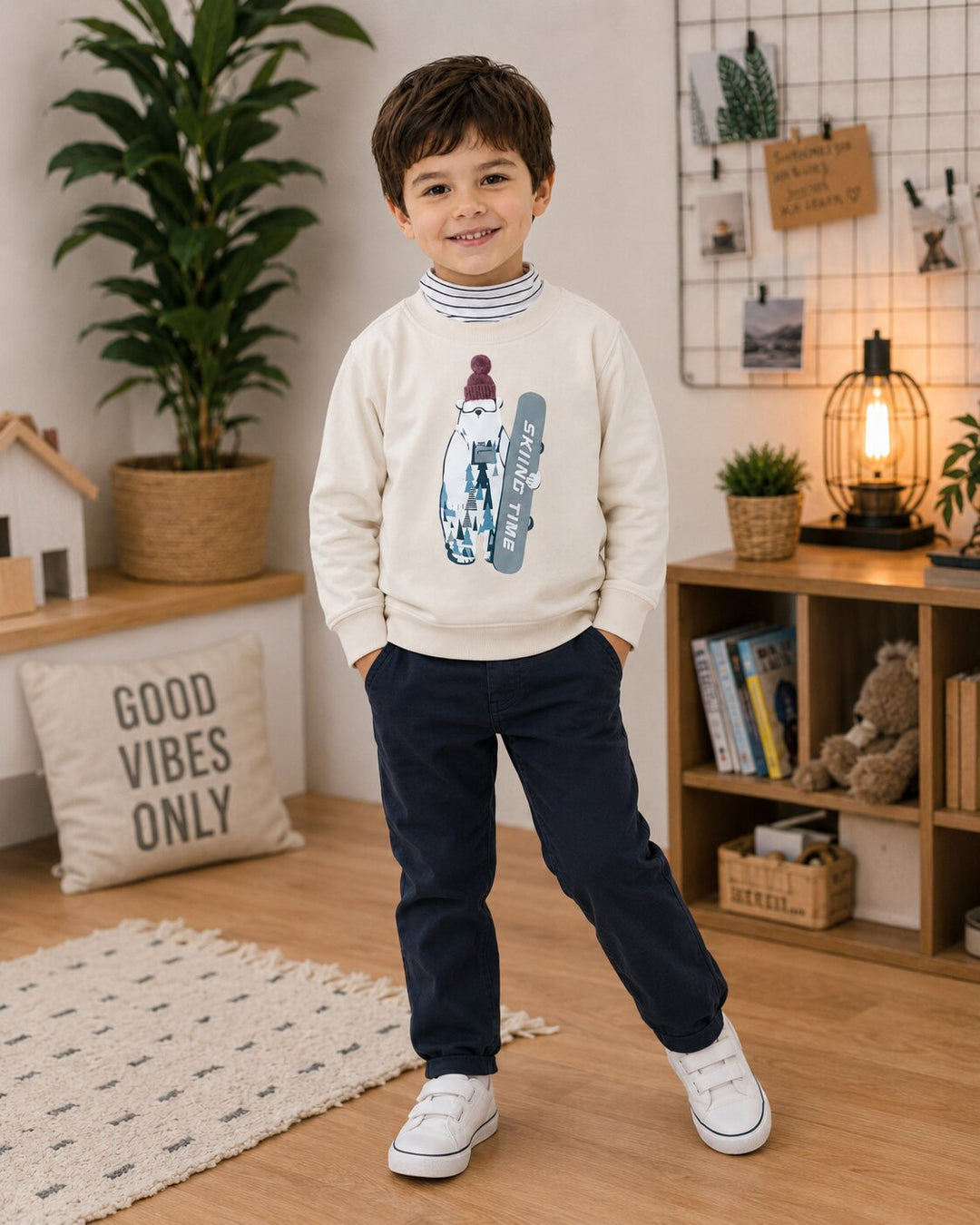Sportking Sking Graphic Sweatshirt – L.Beige
