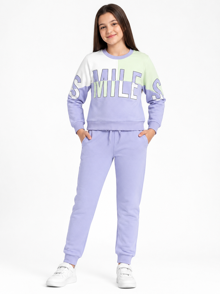 Sportking Girls Smile Track Suit – Lavender