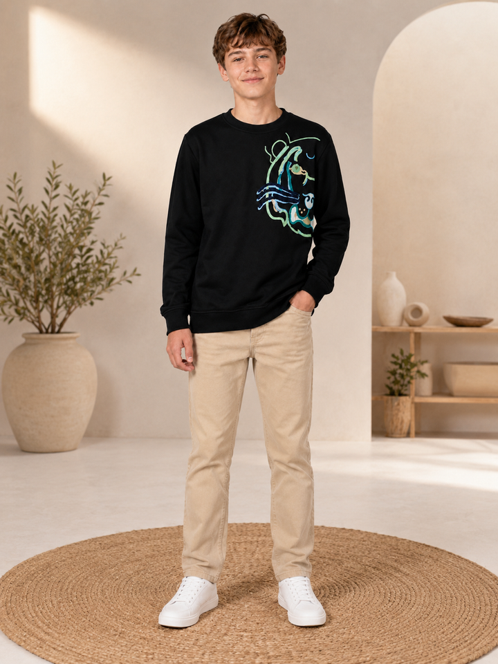 Sportking Graphic Sweatshirt – Black
