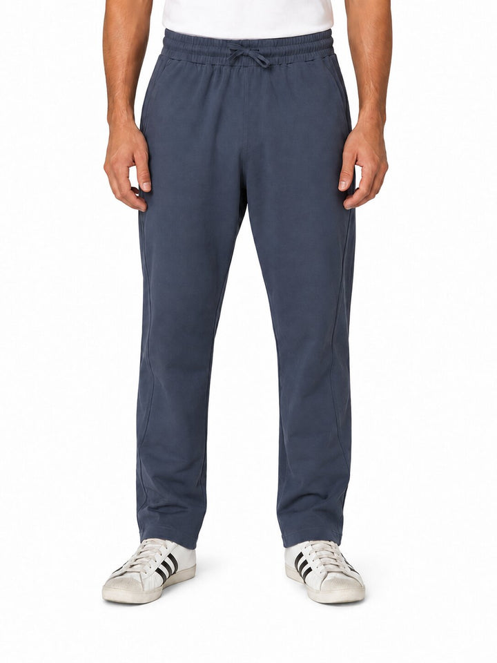 Regular Fit Solid Track Pant – Denim Blue