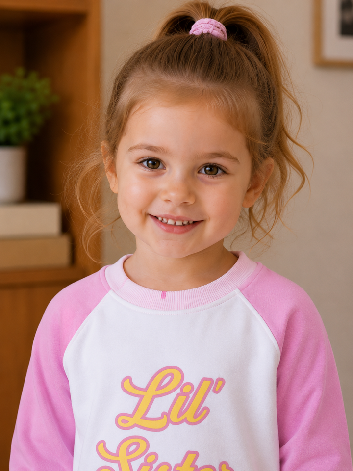 Sportking Girls Lil' Sister Graphic Sweatshirt – B. Pink