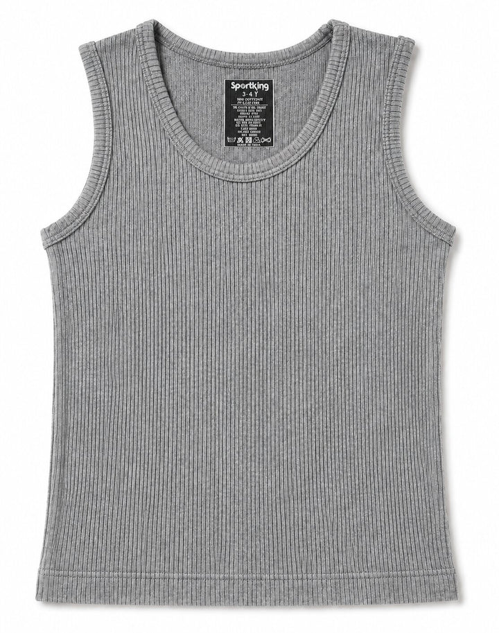 Sportking Kids Sleeveless Thermal Top Pack of 3 – Off White/Grey/D.Grey