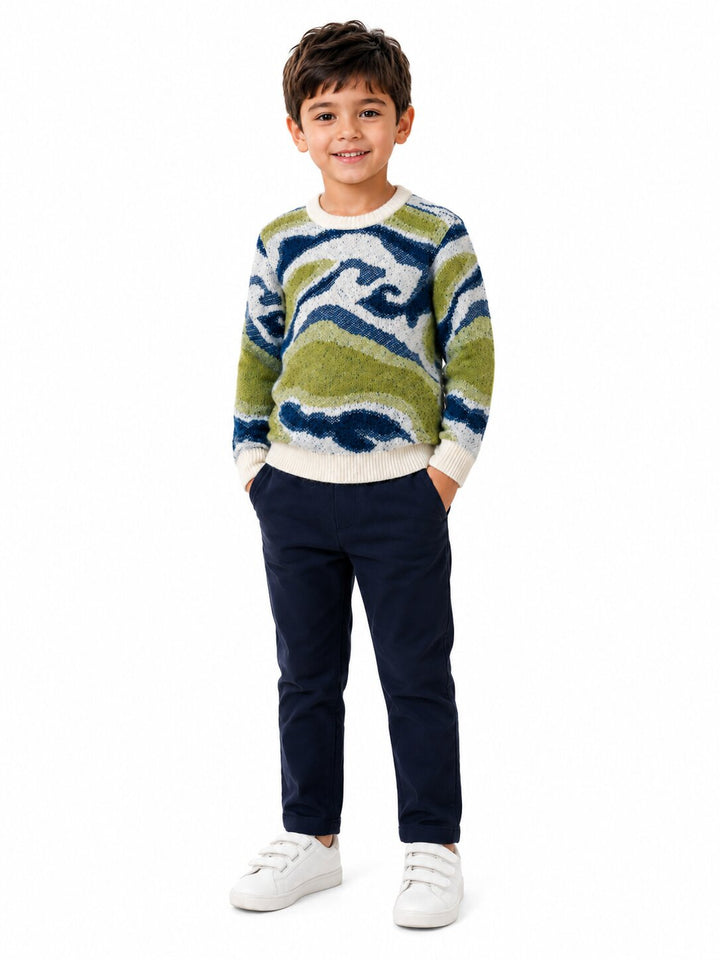 Sportking Abstract Wave Sweater – Off White