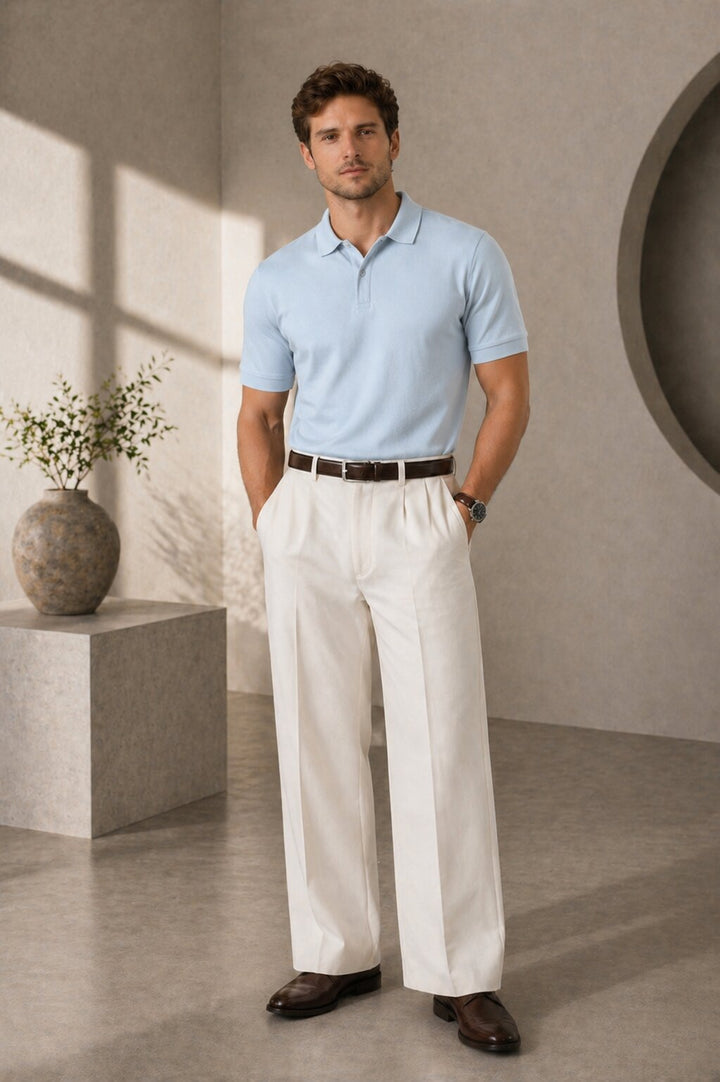 Classic Polo T-Shirt – Sky