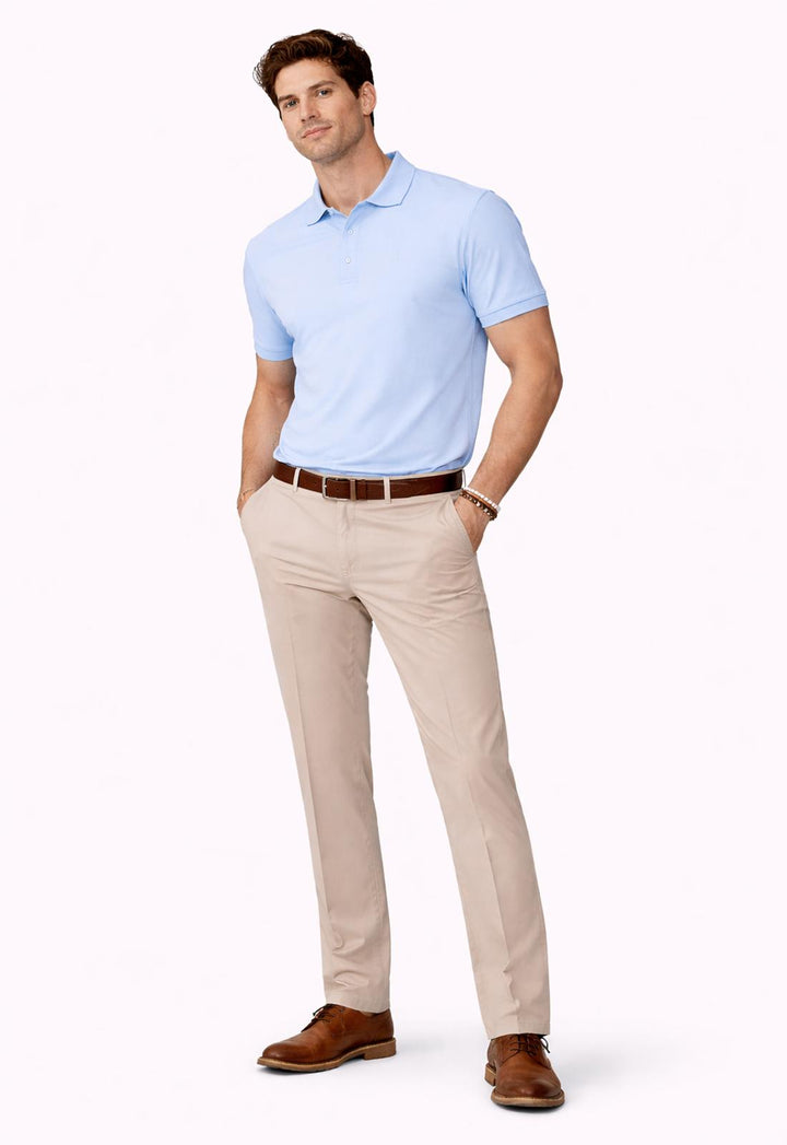 Basic Polo T-Shirt – Sky