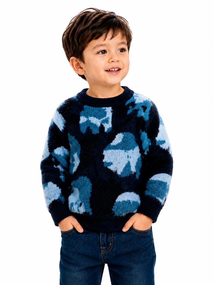 Sportking Polar Bear Jacquard Sweater – Blue