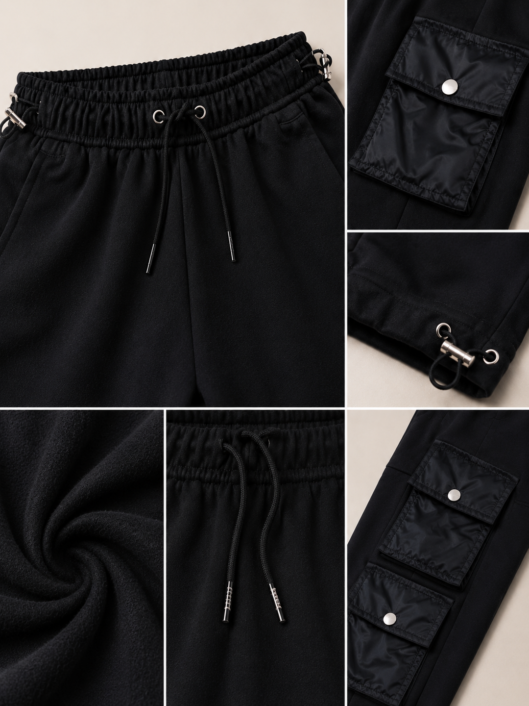 Sportking Girls Cargo Track Pant – Black