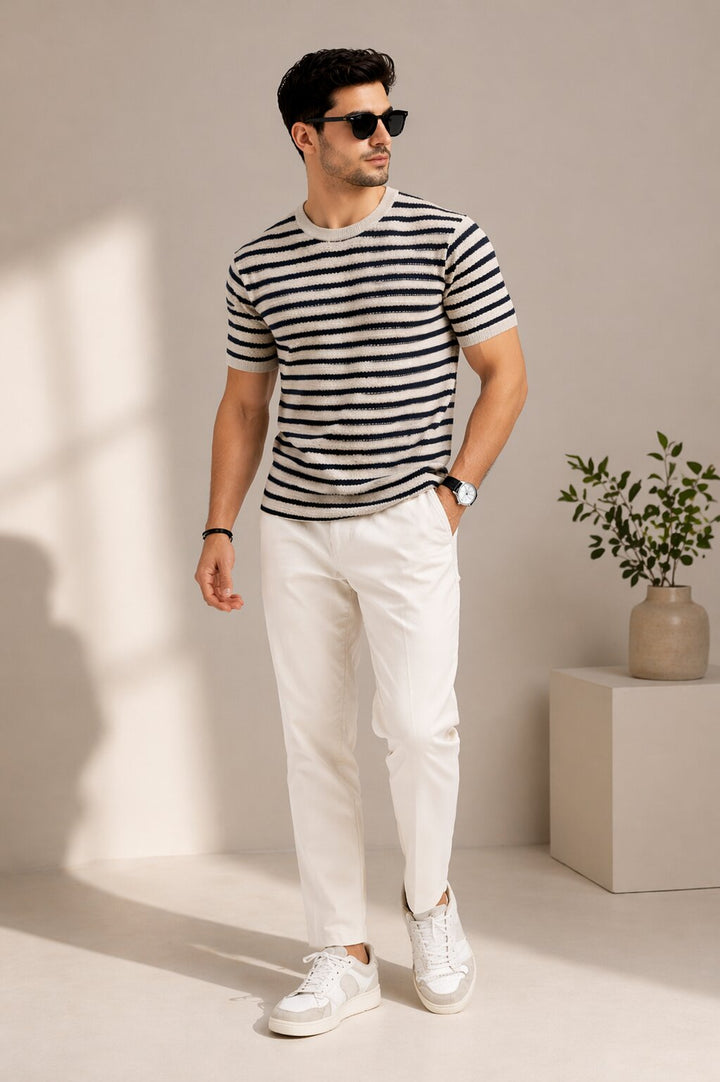 Striper T-shirt - Beige