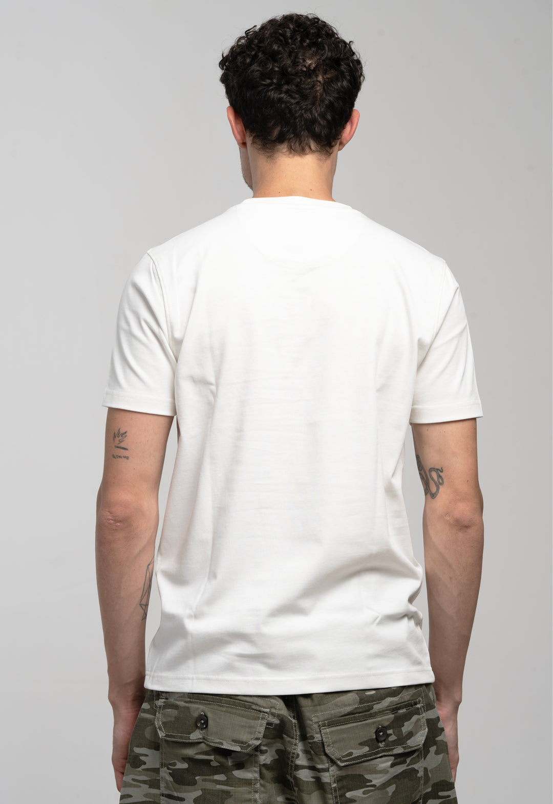 REGULAR FIT COTTON T-SHIRT - OFFWHITE