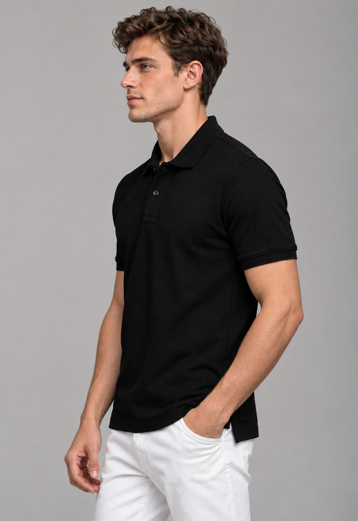 Classic Polo T-Shirt – Black