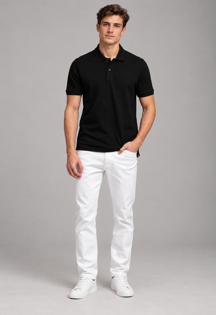 Classic Polo T-Shirt – Black