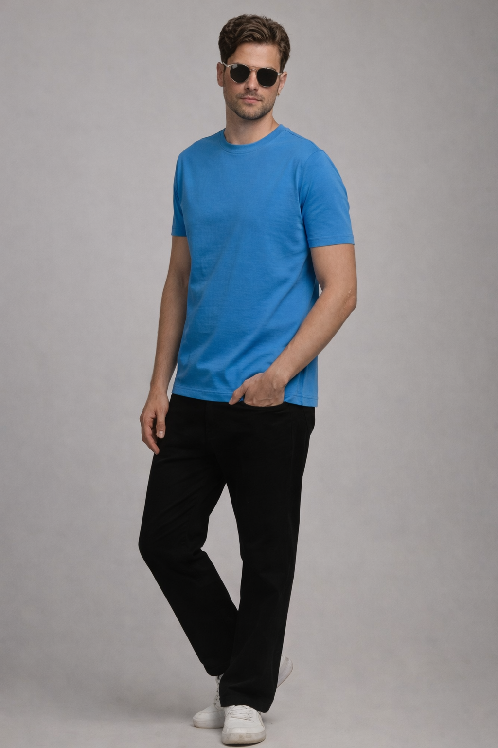 Men’s  ROYEL BLUE Graphic Printed T-Shirt