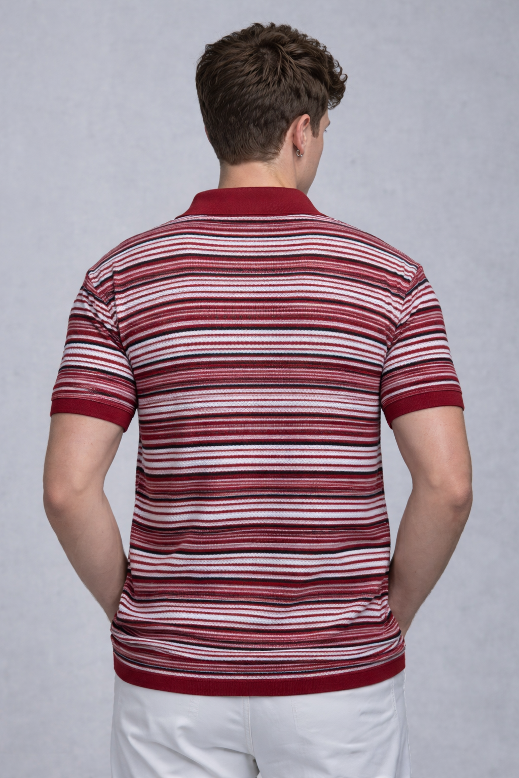 Classic Red Knitted Polo T-Shirt